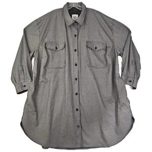 SEE ROSE GO ~Woman Size 4 (26-28)~ White/Black CARDIGAN SHACKET JACKET Pockets